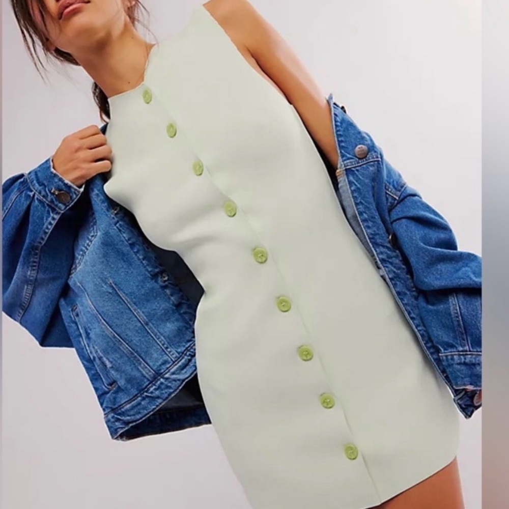 Bec + Bridge ILORA Knit Mini Dress in Mint